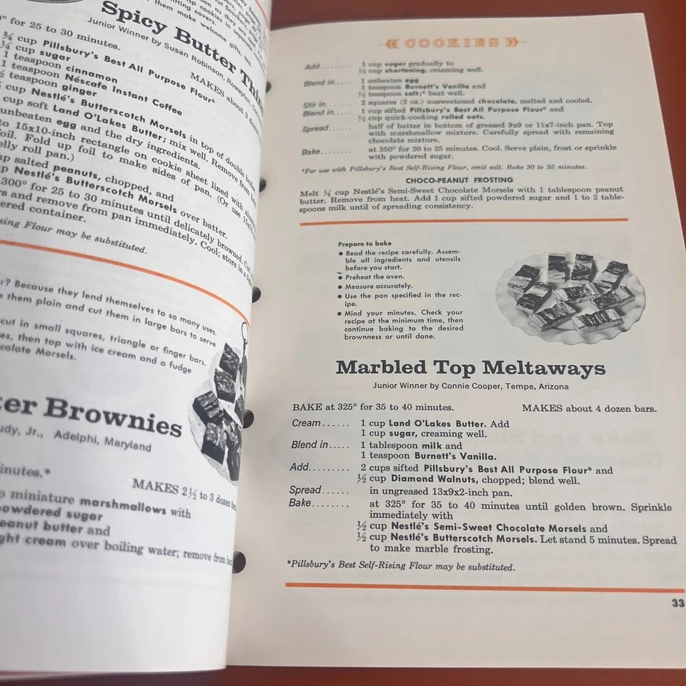 Vintage Pillsbury 14th Grand National Bake-Off Cookbook 1963 100 Recipes Booklet